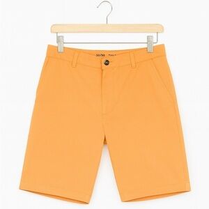 Izod Men's Flat Front Coral-Colored Button Front Size 30 Golf Shorts 9" Inseam
